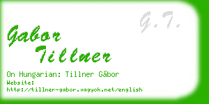 gabor tillner business card